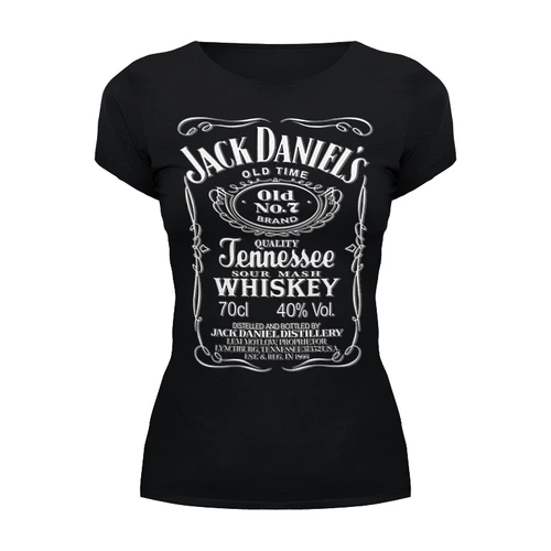 Заказать женскую футболку в Москве. Футболка базовая Jack Daniel’s от balden - готовые дизайны и нанесение принтов.