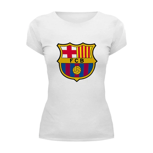 Заказать женскую футболку в Москве. Футболка базовая Barcelona от THE_NISE  - готовые дизайны и нанесение принтов.