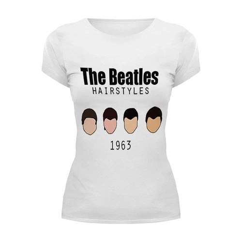 Заказать женскую футболку в Москве. Футболка базовая The Beatles 1963  от ROK - готовые дизайны и нанесение принтов.
