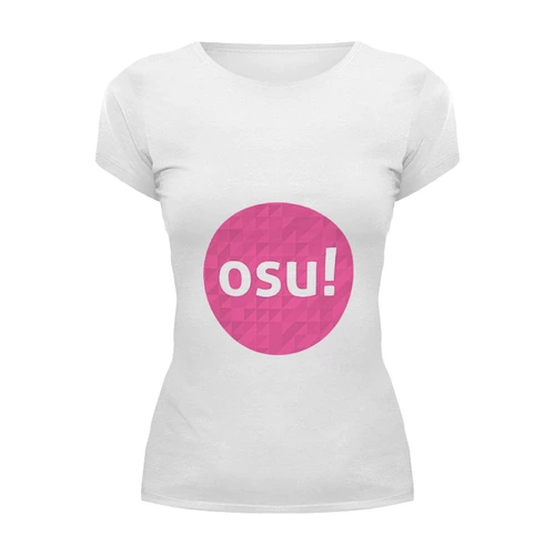 Заказать женскую футболку в Москве. Футболка базовая Osu! (Видеоигра) от YellowCloverShop - готовые дизайны и нанесение принтов.