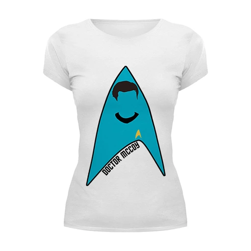 Заказать женскую футболку в Москве. Футболка базовая Звёздный путь (Star Trek) от fanart - готовые дизайны и нанесение принтов.