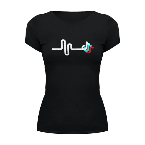 Заказать женскую футболку в Москве. Футболка базовая TikTok  от DESIGNER   - готовые дизайны и нанесение принтов.