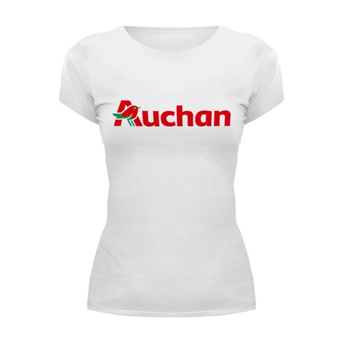 Заказать женскую футболку в Москве. Футболка базовая Auchan от Анастасия Вахрушева - готовые дизайны и нанесение принтов.