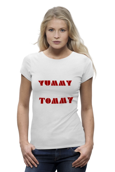 Заказать женскую футболку в Москве. Футболка базовая Yummy Tommy Logo от yummy boy - готовые дизайны и нанесение принтов.