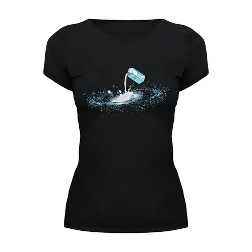 Заказать женскую футболку в Москве. Футболка базовая Молочная галактика от printik - готовые дизайны и нанесение принтов.