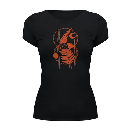 Заказать женскую футболку в Москве. Футболка базовая My Space Fern от oneredfoxstore@gmail.com - готовые дизайны и нанесение принтов.