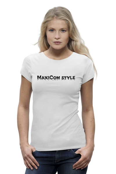 Заказать женскую футболку в Москве. Футболка базовая MaxiCom от Мс Км - готовые дизайны и нанесение принтов.