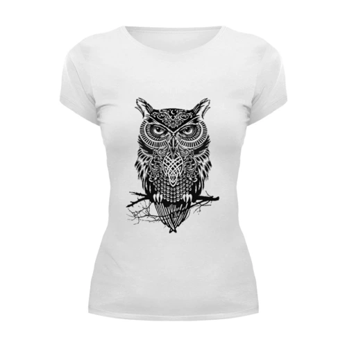 Заказать женскую футболку в Москве. Футболка базовая Оld owl от dykalison14 - готовые дизайны и нанесение принтов.