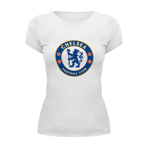 Заказать женскую футболку в Москве. Футболка базовая Chelsea FC от THE_NISE  - готовые дизайны и нанесение принтов.