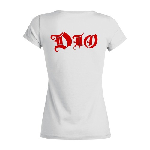 Заказать женскую футболку в Москве. Футболка базовая Ronnie James Dio от Leichenwagen - готовые дизайны и нанесение принтов.