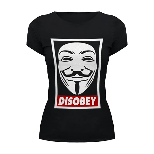 Заказать женскую футболку в Москве. Футболка базовая Disobey от geekbox - готовые дизайны и нанесение принтов.