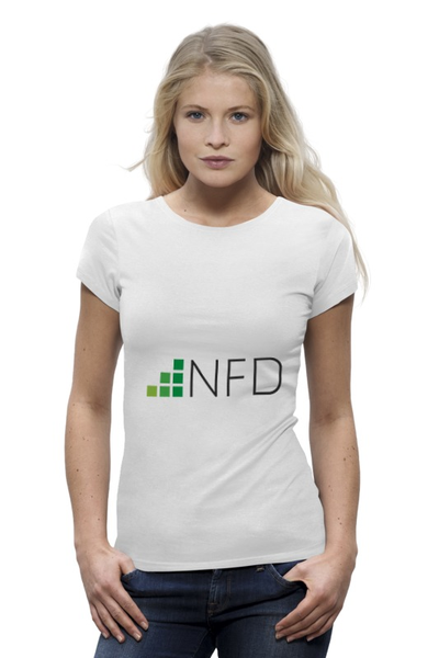 Заказать женскую футболку в Москве. Футболка базовая NeedForData от NeedForData - готовые дизайны и нанесение принтов.