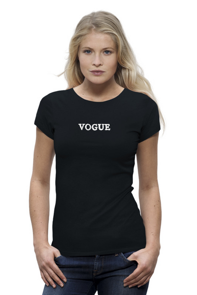 Заказать женскую футболку в Москве. Футболка базовая VOGUE от aleks906 - готовые дизайны и нанесение принтов.
