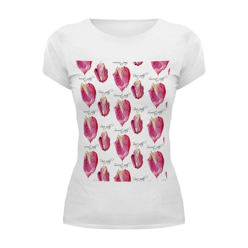 Заказать женскую футболку в Москве. Футболка базовая rose patel от okonit - готовые дизайны и нанесение принтов.