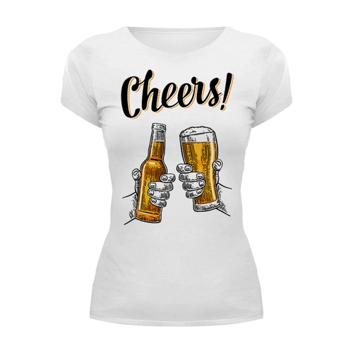 Заказать женскую футболку в Москве. Футболка базовая Пиво   от T-shirt print  - готовые дизайны и нанесение принтов.