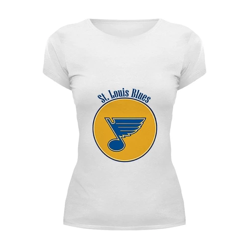 Заказать женскую футболку в Москве. Футболка базовая St. Louis Blues  от kspsshop - готовые дизайны и нанесение принтов.