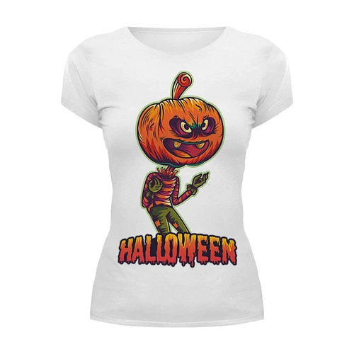 Заказать женскую футболку в Москве. Футболка базовая HALLOWEEN от balden - готовые дизайны и нанесение принтов.
