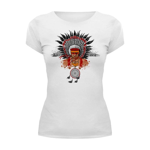 Заказать женскую футболку в Москве. Футболка базовая Indian Design от balden - готовые дизайны и нанесение принтов.