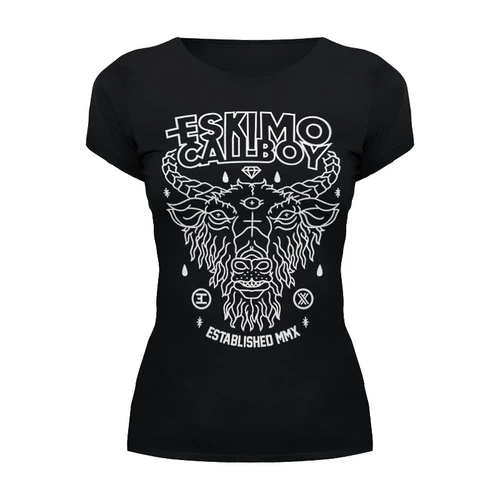 Заказать женскую футболку в Москве. Футболка базовая Eskimo Callboy от geekbox - готовые дизайны и нанесение принтов.
