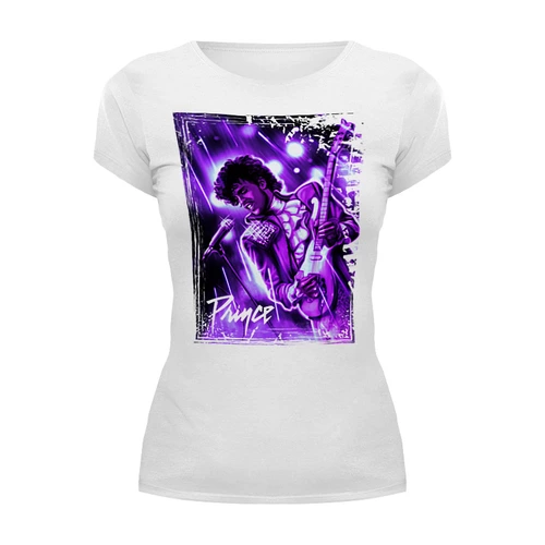 Заказать женскую футболку в Москве. Футболка базовая ✪PRINCE Purple Rain✪ от balden - готовые дизайны и нанесение принтов.
