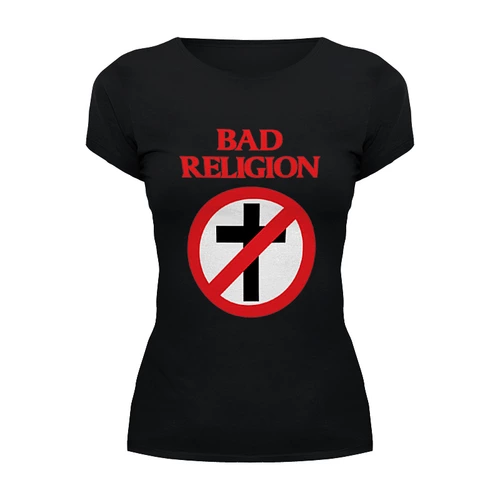 Заказать женскую футболку в Москве. Футболка базовая Bad Religion от Pomidor - готовые дизайны и нанесение принтов.