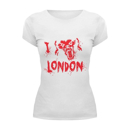 Заказать женскую футболку в Москве. Футболка базовая I love London  от ПРИНТЫ ПЕЧАТЬ  - готовые дизайны и нанесение принтов.