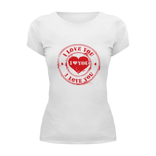 Заказать женскую футболку в Москве. Футболка базовая День Валентина от THE_NISE  - готовые дизайны и нанесение принтов.