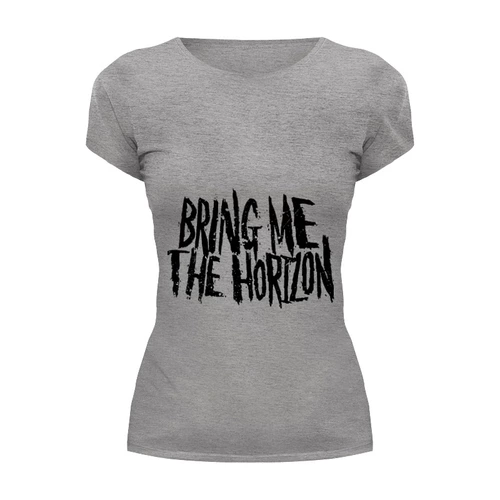 Заказать женскую футболку в Москве. Футболка базовая Bring Me The Horizon от BURNSHIRTS - готовые дизайны и нанесение принтов.