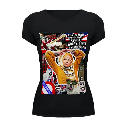 Заказать женскую футболку в Москве. Футболка базовая Queen Vivienne от slimphatty - готовые дизайны и нанесение принтов.