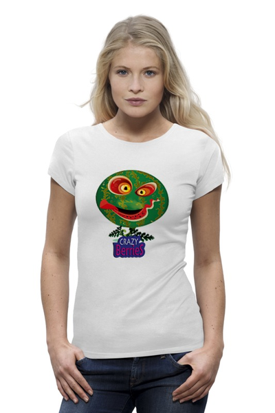 Заказать женскую футболку в Москве. Футболка базовая crazy berries от nova_lada - готовые дизайны и нанесение принтов.