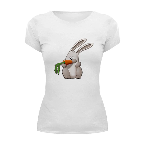 Заказать женскую футболку в Москве. Футболка базовая Морковка от THE_NISE  - готовые дизайны и нанесение принтов.