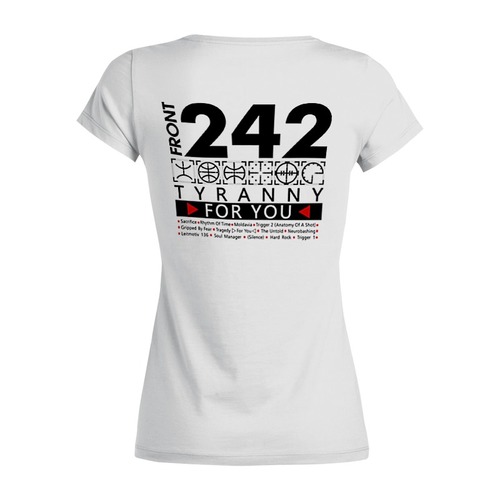 Заказать женскую футболку в Москве. Футболка базовая Front 242. Tyranny For You от OEX design - готовые дизайны и нанесение принтов.