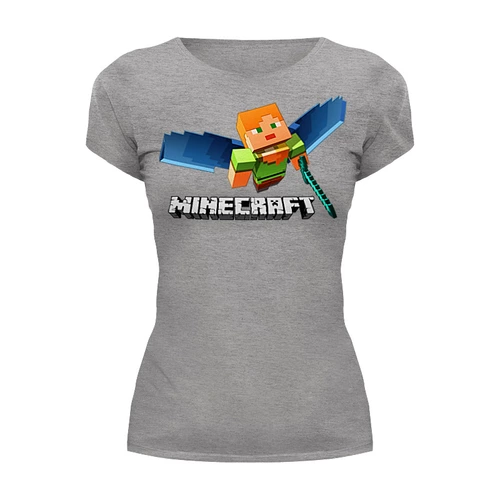 Заказать женскую футболку в Москве. Футболка базовая MINECRAFT от balden - готовые дизайны и нанесение принтов.