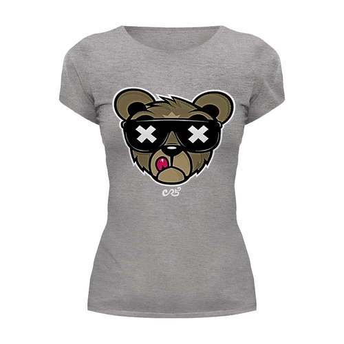 Заказать женскую футболку в Москве. Футболка базовая Медведь,оригинальный дизайн от outsider2015 - готовые дизайны и нанесение принтов.