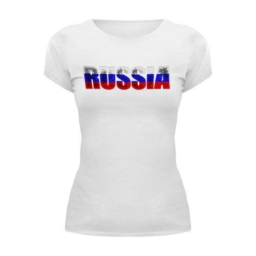 Заказать женскую футболку в Москве. Футболка базовая ☆RUSSIA☆ от balden - готовые дизайны и нанесение принтов.