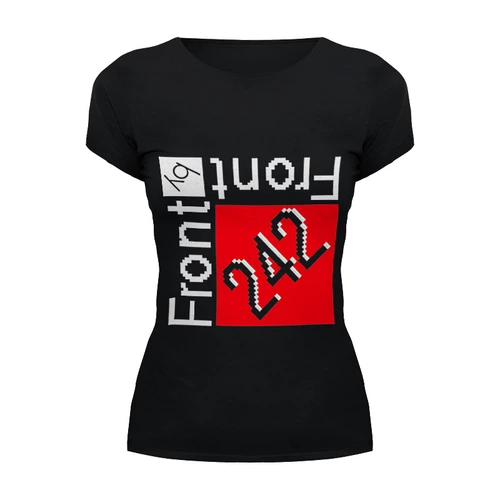 Заказать женскую футболку в Москве. Футболка базовая Front 242 / Front by Front от OEX design - готовые дизайны и нанесение принтов.