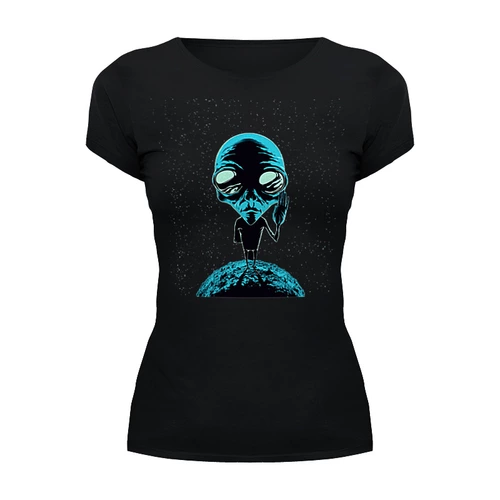 Заказать женскую футболку в Москве. Футболка базовая UFO Design от balden - готовые дизайны и нанесение принтов.