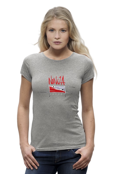 Заказать женскую футболку в Москве. Футболка базовая ninja от Евгений Бобров - готовые дизайны и нанесение принтов.
