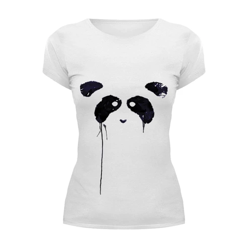 Заказать женскую футболку в Москве. Футболка базовая Panda от Антонио Венце - готовые дизайны и нанесение принтов.