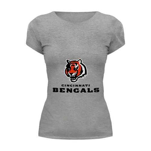 Заказать женскую футболку в Москве. Футболка базовая Cincinnati Bengals от dobryidesign - готовые дизайны и нанесение принтов.