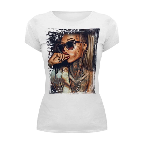 Заказать женскую футболку в Москве. Футболка базовая ❖ Tatoo GIRL ❖ от balden - готовые дизайны и нанесение принтов.