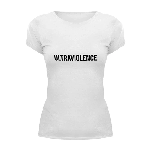 Заказать женскую футболку в Москве. Футболка базовая Ultraviolence Logo от ultraviolet - готовые дизайны и нанесение принтов.