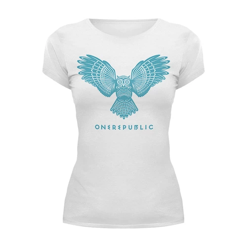 Заказать женскую футболку в Москве. Футболка базовая OneRepublic от geekbox - готовые дизайны и нанесение принтов.