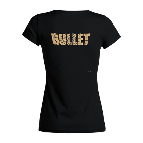 Заказать женскую футболку в Москве. Футболка базовая Bullet Band от Leichenwagen - готовые дизайны и нанесение принтов.
