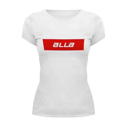 Заказать женскую футболку в Москве. Футболка базовая Имя Alla от THE_NISE  - готовые дизайны и нанесение принтов.
