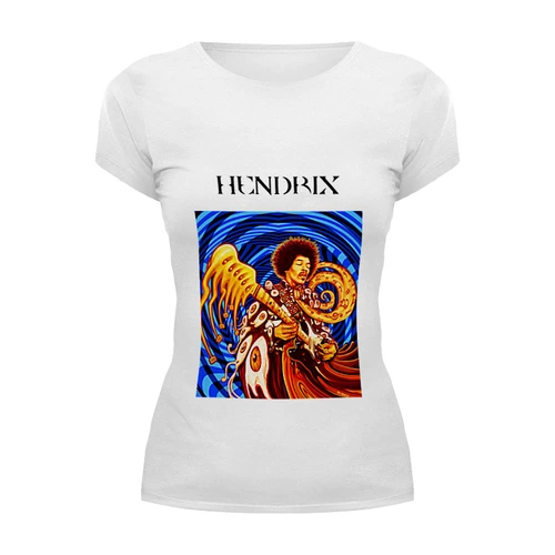 Заказать женскую футболку в Москве. Футболка базовая "Jimi Hendrix" от Fedor - готовые дизайны и нанесение принтов.