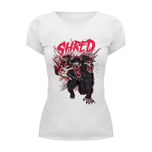 Заказать женскую футболку в Москве. Футболка базовая SHRED от T-shirt print  - готовые дизайны и нанесение принтов.