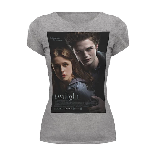 Заказать женскую футболку в Москве. Футболка базовая The Twilight Saga / Сумерки от KinoArt - готовые дизайны и нанесение принтов.