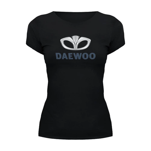 Заказать женскую футболку в Москве. Футболка базовая DAEWOO от DESIGNER   - готовые дизайны и нанесение принтов.