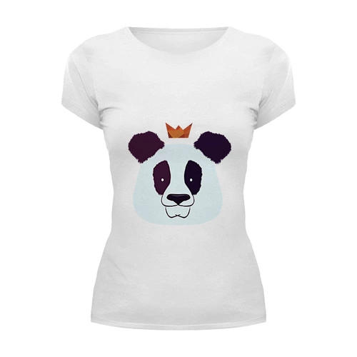 Заказать женскую футболку в Москве. Футболка базовая Король панда от cherdantcev - готовые дизайны и нанесение принтов.